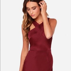 Style Stalker Lean on Me burgundy dress.